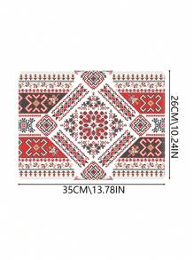 1入90x40cm幾何圖案橡膠底滑鼠墊，適用於電腦、辦公室、遊戲和家庭使用，邊緣縫紉設計，適用於桌子、鍵盤和滑鼠，防汙，學生、兒童、男女適用的軟性桌墊 - 彩色 - 查看 16