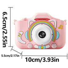 Cámara digital, grabadora de la infancia, cámara de video, juguete cámara para niñas y niños de 3 a 12 años, cámara de video digital para niños con funda de dibujos animados, cámara divertida con videojuegos, mejor regalo de cumpleaños y festividad para niños