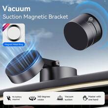 Magnetic Vacuum Cup Mobile Phone Stand, Folding Rotary Stand, Double-Sided Suction Cup Universal Vacuum Rotary Stand, Suitable For Car/Gym/Mirror/Smooth - Multicolor - View 3