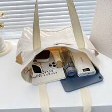 NYAYEO 1pc Personalized Tote Bag, Shoulder Bag, Casual Shopping Bag, Suitable For Work, Travel, Multipurpose, Lightweight, Practical, Anniversary, Christmas, Vacation, Suitable For Outdoor/Commute/Travel/School/Outing/Sports/Shopping/Daily Use