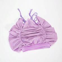 2pcs Hairnet Cap Dry Hair Conditioner Dry Hair Cap, Suitable For Bath Summer, Holiday Home Bathroom Decor Hair Drying Towel Wrap - Purple - View 1