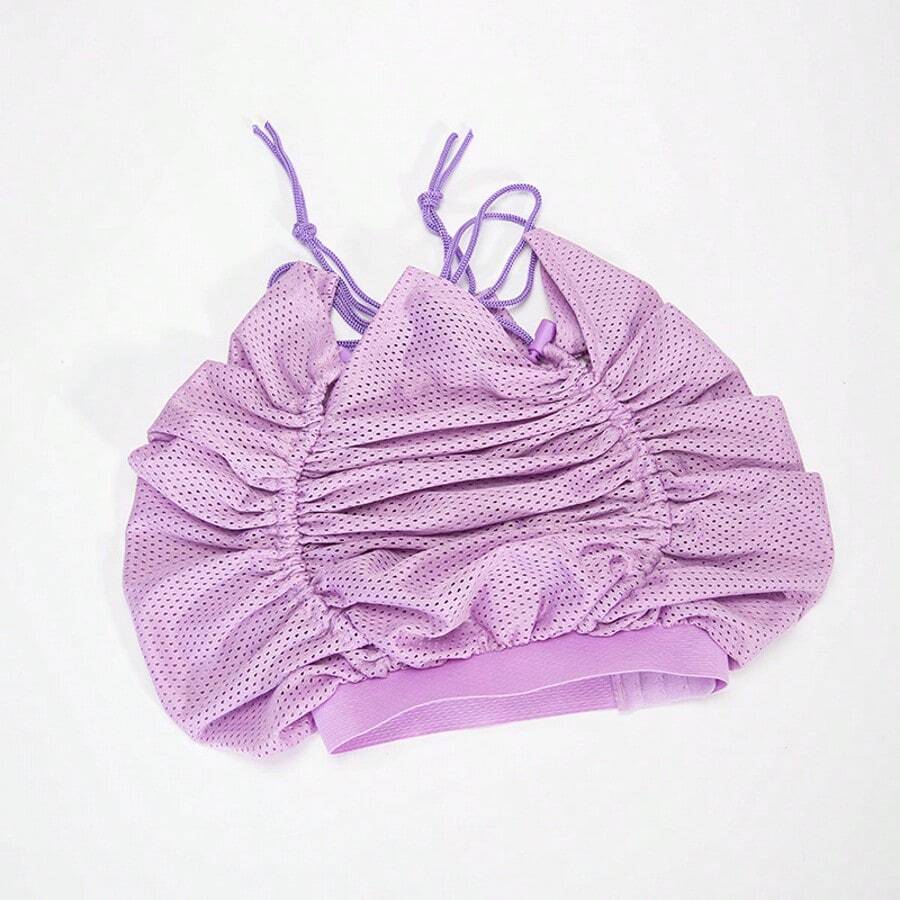 2pcs Hairnet Cap Dry Hair Conditioner Dry Hair Cap, Suitable For Bath Summer, Holiday Home Bathroom Decor Hair Drying Towel Wrap - Purple - View 1