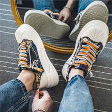 Men's New Thick-Soled Sneakers, Elevated Chunky Sneakers, Low-Top Outdoor Sports Shoes, Fashion Casual Non-Slip & Wear-Resistant, Lace-Up Comfortable Lightweight Versatile Sneakers