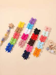 40 piezas Conjunto de pinzas para el cabello con moño lindo, adecuado para uso diario y casual, entrega al azar - Multicolor - Ver 5