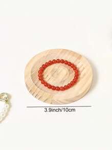 1 件珠宝展示托盘、珠宝收纳盒、手链展示架、手链收纳盘、木制珠宝手链展示架、用于手链和小饰品的珠宝展示架，重返校园 - 實木色 - 查看 14