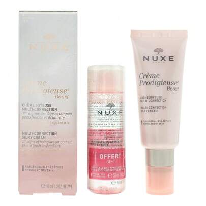 Nuxe Creme Prodigieuse Silky 2 Piece Gift Set: Cream 40ml, Micellar Water 40ml