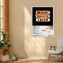 Framed J. Co/Le "The Off.Season" Album Cover Canvas Poster   Wall Art Decor For Music Enthusiasts, Featuring Tracklist And Release Date, Album Cover Posters, 2D, Perfect For Room Decor