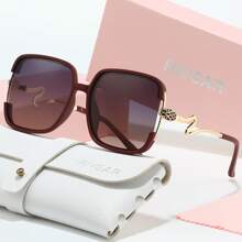 RIVSAR Women Fashion Sunglasses, Large Frame Metal Frame Snake Leg Design, Fashionable Sunglasses For Outdoor, Driving, Cycling, Fishing For Summer Beach Vacation,Outdoor,Travel - Multicolor - View 2