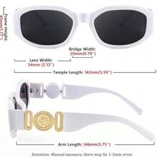 1pc Retro Rectangle Fashion Sunglasses Women Men ,Y2K Sunglasses, 90s Small Narrow Square Sunglasses,Summer Beach Glasses CK2322 - 003 - Xem 5