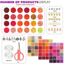 3 Boxes, 7,200pcs Deep Red & Purple Soft Clay Sheets With Gold & White Accessory Beads, Includes DIY Tools, Suitable For Making Handmade Accessories