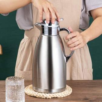 304 Stainless Steel Coffee Pot, Household , Tea Pot, Hot Water Bottle, Outdoor Insulated Bottle, Portable Camping Water Bottle Back To School