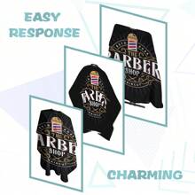 理发师黑色理发围裙理发披肩美发长袍美发外套理发店沙龙配件、返校、旅行度假必需品、女士发饰