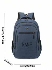 1Pc Customized Large Capacity Backpack For Autumn And Winter, Men's And Women's Student Computer Bag, Multi Pocket Waterproof And Wear-Resistant Commuting Backpack, Valentine's Day Gift,Back To School, For Business Casual Office Travel Student Men - Multicolor - View 6