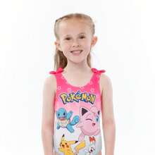 Pokémon Swimsuit | Pokemon Girls' One Piece Swimsuit | Kids' Swimwear - Pink - View 2
