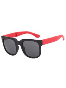 1pc New Foldable Fashion Glasses For Kids, Suitable For Boys & Girls, Fully Foldable Design, Deformation Resistant, Suitable For Outdoor Photography, Outdoor Activities - Multicolor - View 12