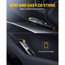 Car Vacuum - Portable Cordless Vacuum For Car 14000Pa Powerful Suction, Handheld Vacuum Blow & Suction 2 In 1, Small Car Vacuum Cleaner Hand Held Vacuum For Car, Home, Pet, Office (Black) - Black - View 5