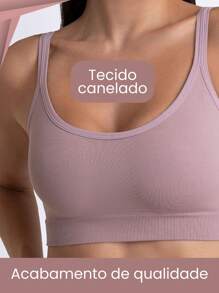 Kit 3 Top Lupo Adulto Feminino Básico Sem Costura e Sem Bojo Advanced Confortável Loba