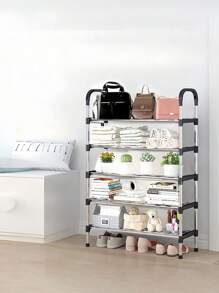 1 Giá để giày nhiều tầng tiết kiệm không gian, đơn giản, ổn định, thời trang, dễ tháo rời và lắp ráp, di động, thích hợp cho phòng khách, phòng ngủ, lối vào, văn phòng, nhà riêng, lưu trữ nhiều tầng - Nhiều màu - Xem 1