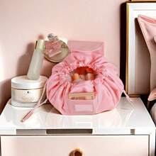 1 件化妆品化妆包收纳袋洗漱用品抽绳袋适用于旅行便携式储物袋，旅行必需品巡航必需品宿舍必需品，化妆包化妆袋护肤包洗漱包收纳袋，周一礼物，送给朋友和老师的礼物，生日礼物，家居装饰，浴室客厅卧室装饰，珠宝收纳袋，浴室收纳袋，唇油收纳袋，指甲油收纳袋收纳化妆品收纳袋化妆盒