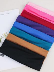 1PC Custom Solid Color Wide Headbands For Women, Cross Tie Hair Accessories For Sports, Yoga, Fashionable Girls' Turban Casual