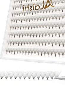 AILAISHI 1box Pointy Base Premade Fans Eyelash Extensions. Middle Stem Lashes Extension Premade, Handmade Fans, D Curl Mix Length 15D 8-16mm Mix Nagaralash Clusters,Eyelash Clusters,Individual Eyelashes,Lashes,Fake Lashes - D - View 3
