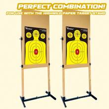Shooting Range Silhouette Paper Target 50 Pack-14X22 For Handguns,Rifles,Airguns - Black&Yellow - View 6