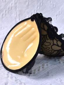 3件/(1条蕾丝加厚掌心+2条透明肩带)双肩带聚拢胸贴加厚3CM掌心透气杯/聚拢露背透气内衣隐形胸贴性感女婚纱 - 查看 10