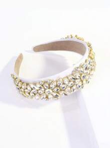 1件装女士几何图案宫廷风水晶（玻璃）装饰3D发箍 - 彩色 - 查看 10