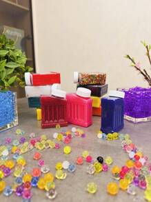 40000pcs Water Absorbing Gel Beads/Bubble Beads, With A Diameter Of 1-2mm Before Water Absorption, Can Expand To A Diameter Of 7-8mm After Water Absorption, Can Keep Water For A Long Time, And Can Be Used For Vase Filling And Soilless Cultivation, As Well As Christmas, Halloween, Thanksgiving Decoration, Wedding Center Decoration Gifts Birthday Graduation