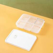 1 Piece / 2 Pieces Ice Cube Tray With Lid - 6 Cubes Per Tray, Ice Cubes Trays For Freezer With Box/Container, Ice Cube Tray Large For Baby Food, Cocktail, Ice Coffee And Blenders