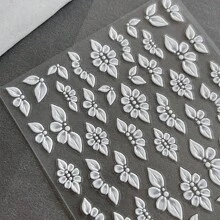 1 Miếng dán móng tay nghệ thuật thiết kế cánh hoa trang trí vẽ tay siêu tinh tế, có các yếu tố cánh hoa nổi như hình ô liu, bướm và cánh hoa đơn, thích hợp cho phụ nữ và trẻ em gái tự làm thay thế cho đồ trang sức hoa - Nhiều màu - Xem 3