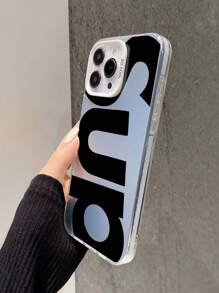 防震字母元素时尚单件手机壳，兼容 17、17 Plus、17 Pro、17 Pro Max、16、16 Plus、16 Pro、16 Pro Max、15、15 Plus、15 Pro、15 Pro Max、14、14 Plus、14 Pro、14 Pro Max、13、13 Pro、13 Pro Max、12、12 Pro、12 Pro Max、11、11 Pro、11 Pro Max、7、8、X、XS，防污染，时尚，防水，防震，防摔，防刮，春季礼物 - 白色 - 查看 3