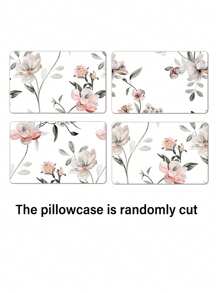 2/3pcs Magnolia Flower Ruffle Duvet Cover Set (Duvet Cover*1, Pillow Case*1/2, Without Comforter And Pillow Insert), Skin-Friendly, Breathable, Soft & Comfortable, Printed Design, Suitable For Hotel, Guest Room, Dormitory, Bedroom, All Season Bedding Set - White - View 6