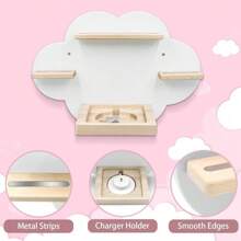 For TonieBox And Tonie Shelf Cloud,Tonies Storage For 12-20 Tonie Figures Characters Magnetic Wall Shelf For Tonies Toniebox, Charging Station (White) - 白色 - 查看 6