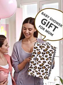 1pc Portable Baby Diaper Changing Pad, Multi-Functional Wet Wipe Pouch, Diaper Bag Accessory, Essential For Newborn Babies - Leopard - View 7