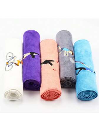 超柔软超细纤维健身毛巾，运动健身吸汗毛巾，超柔软吸水，10 英寸 X 43.3 英寸（25 X 110 厘米）