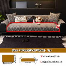 1 件雪尼尔编织沙发垫，适合所有季节，款式新颖，宠物友好，防尘，防滑沙发套，适用于 L 型组合沙发和 1/2/3/4 座沙发，秋季/春季防刮