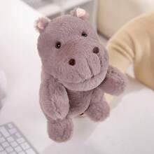 Juguete de peluche suave y lavable de 25 cm/9.84 pulgadas con forma de animales de la jungla, títere de mano para el juego de roles de niños con león, canguro, elefante, jirafa, cerdo, mono, con boca abierta como accesorios de actuación, muñeco de peluche que ofrece a los niños un gran títere de dedo