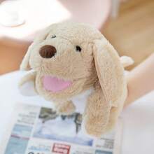 Juguete de peluche suave y lavable de 25 cm/9.84 pulgadas con forma de animales de la jungla, títere de mano para el juego de roles de niños con león, canguro, elefante, jirafa, cerdo, mono, con boca abierta como accesorios de actuación, muñeco de peluche que ofrece a los niños un gran títere de dedo