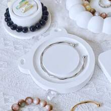 1 件珠宝戒指、手链、耳环展示托盘、多个 INS 风格石膏珠宝支架托盘、高端白色珠宝架，用于珠宝展示、家庭组织、摄影道具、节日礼物、情人节、母亲节旅行收纳整理器