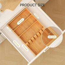 Yofidra Silverware Drawer Organizer: 16.5 Inch Large Silverware Utensil Tray Holder 3-Compartment With 6 Card Slots Kitchen Flatware Organizer For Spoons Forks Knives 2024 New Upgrade