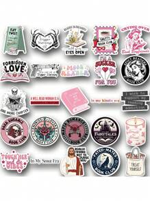 SCXXBSW 50pcs Romantic Reading Cartoon Graffiti Stickers Decorative Water Cups Notebook Luggage Waterproof Stickers - Multicolor - View 9