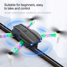 Drone con cámara 1080P, Drone con cámara HD 1080P Drone de control remoto con retención de altitud Modo sin cabeza Ajuste de velocidad de inicio y 4 canales, tamaño pequeño y fácil de transportar (negro) - Negro - Ver 5