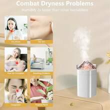 FULLBELL Cool Mist Humidifier, 400ML, 10-20 Hours Runtime, 7 Color Lights, 2 Modes, 24db Quiet