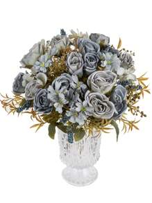 1PC/3PCS 人造花-玫瑰、丝绸玫瑰、假植物、家居、餐厅、客厅、户外花园装饰、插花艺术、摄影道具、秋季、春季、花瓶、花墙、花环、新娘花束、婚礼装饰、DIY 花环材料、生日派对装饰材料、家居装饰配件、情人节。