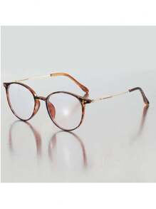 1 件装新款女孩全框眼镜，无度数眼镜，男女款眼镜，豹纹百搭， - 彩色 - 查看 3