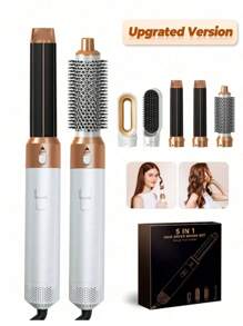 5 In 1 Hot Air Brush, Multi-Function Curling Iron And Straightening Hair Dryer Brush, Mother's Day, Valentine's Day, Friends Gift
