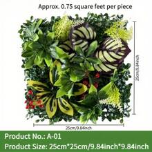 CTSZOOM Disponible en 23 estilos, paneles de pared de césped artificial, múltiples estilos con césped, follaje floral artificial, césped artificial, alfombras de césped artificial, decoración de pared exterior, decoración de boda, decoración navideña, follaje artificial, césped artificial, 100 bridas, pared de plantas, decoración de pared verde de 10x10 pulgadas