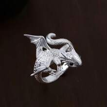 Adjustable Dragon Ring - Dark Color, Birthday Gift, Cute, Fashionable , Accessory For Dragon Lovers, Mysterious & Cool
