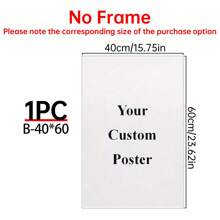 1pc Customizable No Frame Canvas Poster, Couple & Lovers Picture, Perfect Gift For Weddings, Anniversary, Valentine's Day, Home Decor, Custom Poster, Posters, Room Decor. Optional Frame,Slow Summer Living,Personal Items